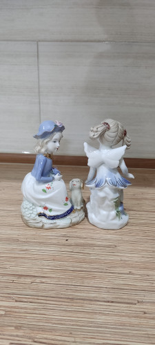 مجسمه چینی دوعدد باهم ارتفاع ۱۵