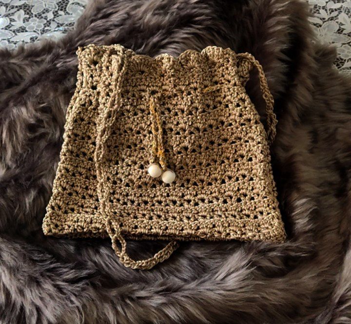 کیف دوشی قلاب بافی