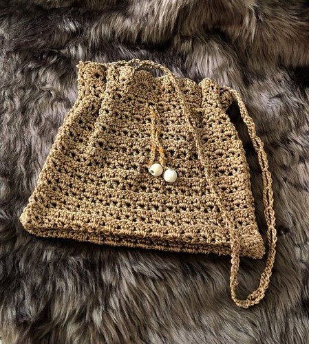 کیف دوشی قلاب بافی