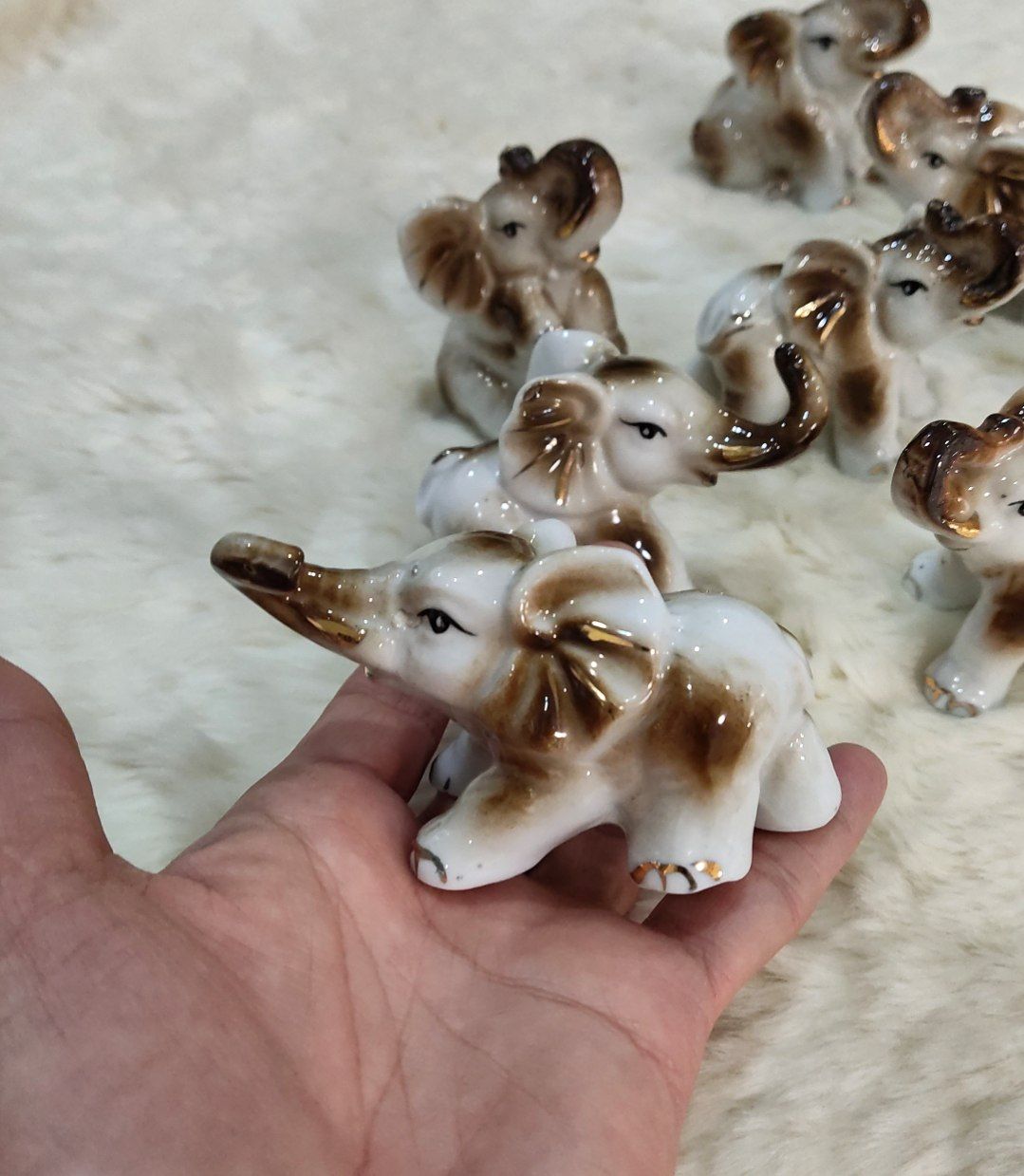 مجسمه کاروان فیل جنس چینی درجه یک