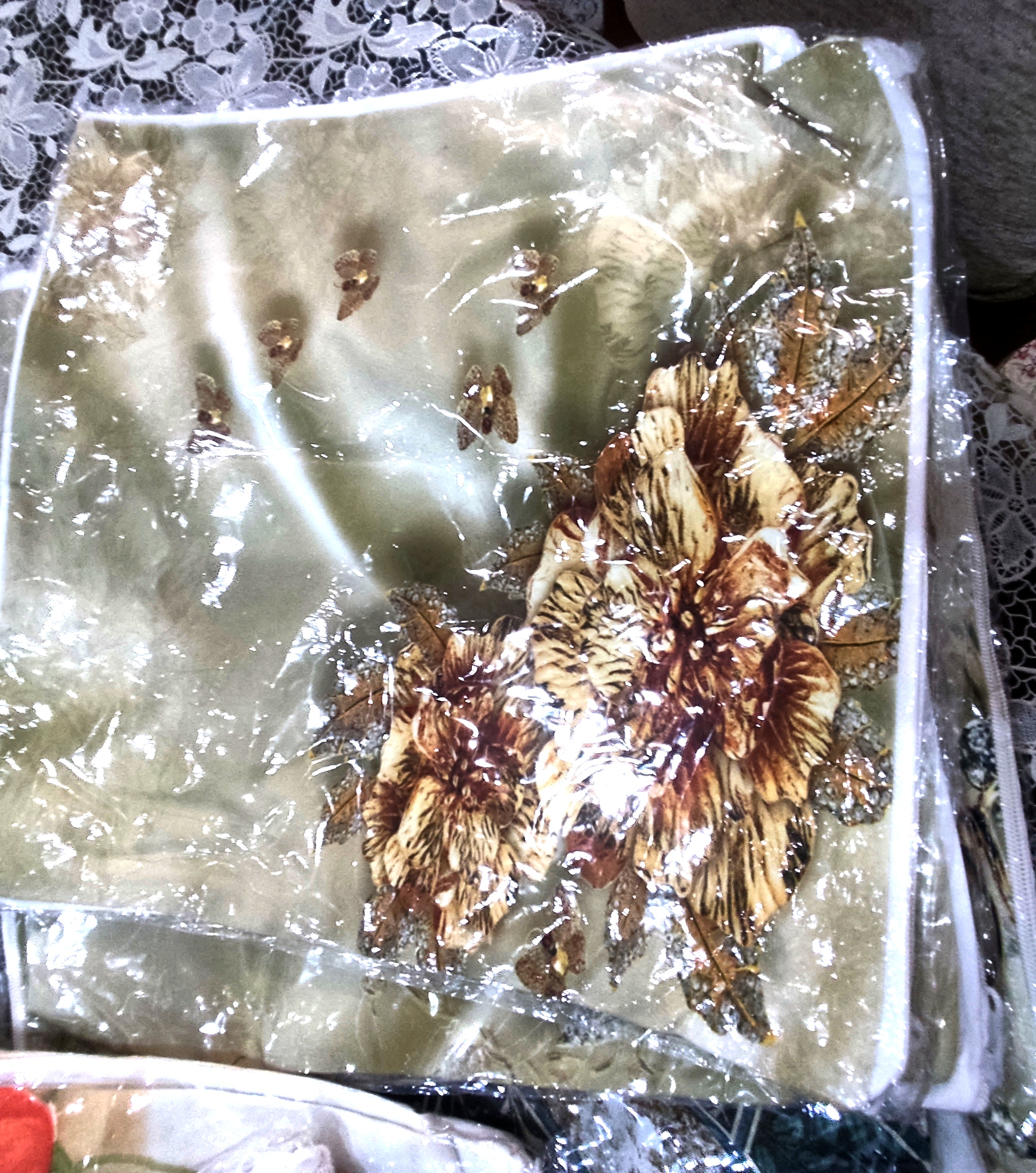 کوسن مبلی جفت مخمل زیپ دار