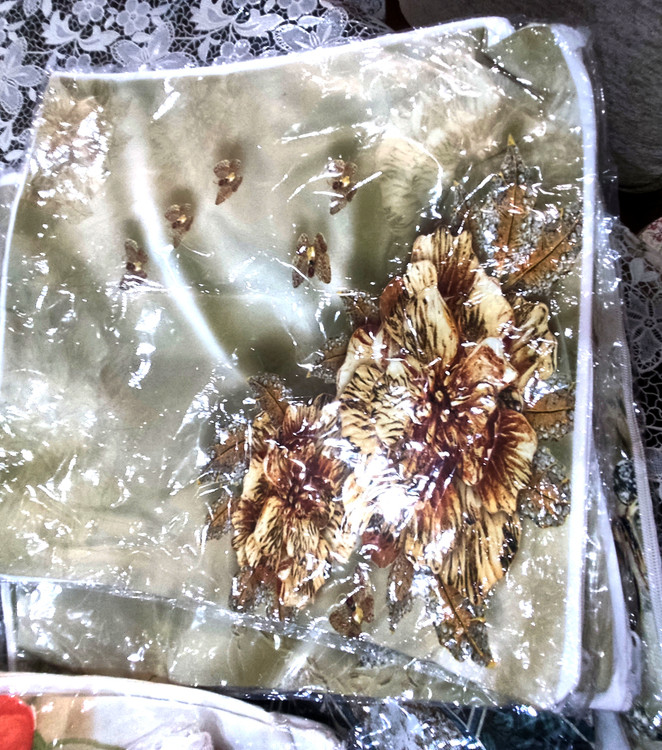 کوسن مبلی جفت مخمل زیپ دار