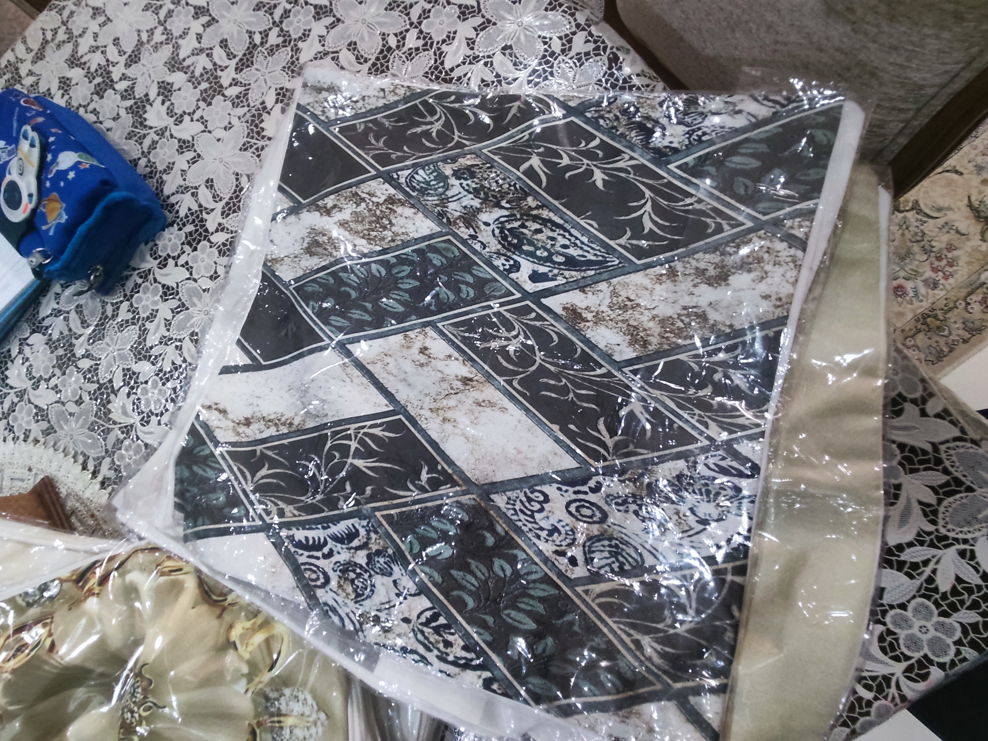 کوسن مبلی جفت مخمل زیپ دار