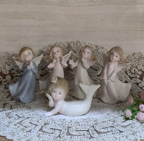 مجسمه چینی فرشته چهار عددی