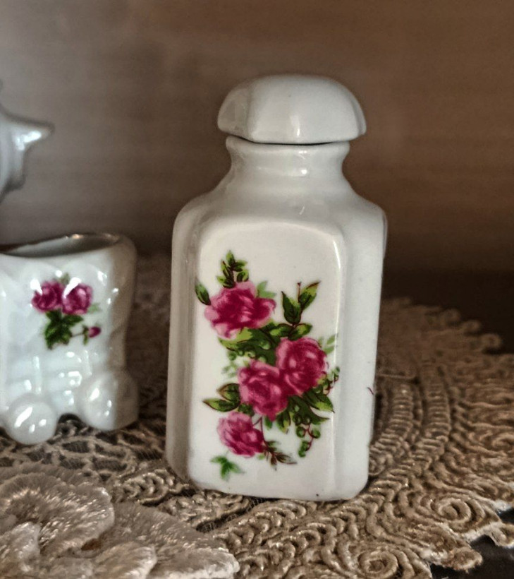 سماور چینی گل سرخی مینیاتوری